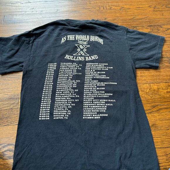 Henry Rollins Band 2006 Concert Small Black Tour Tee As the World Burns Punk - Picture 3 of 3